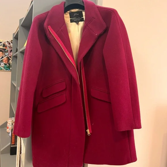 J. Crew Women's Vibrant Pink Coat - Picture 1 of 2